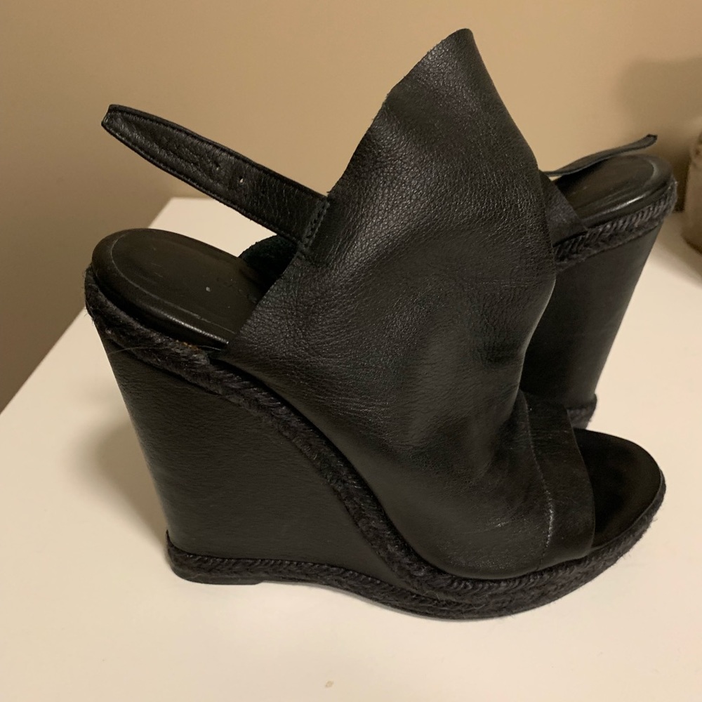 Balenciaga Open toe wedge booties